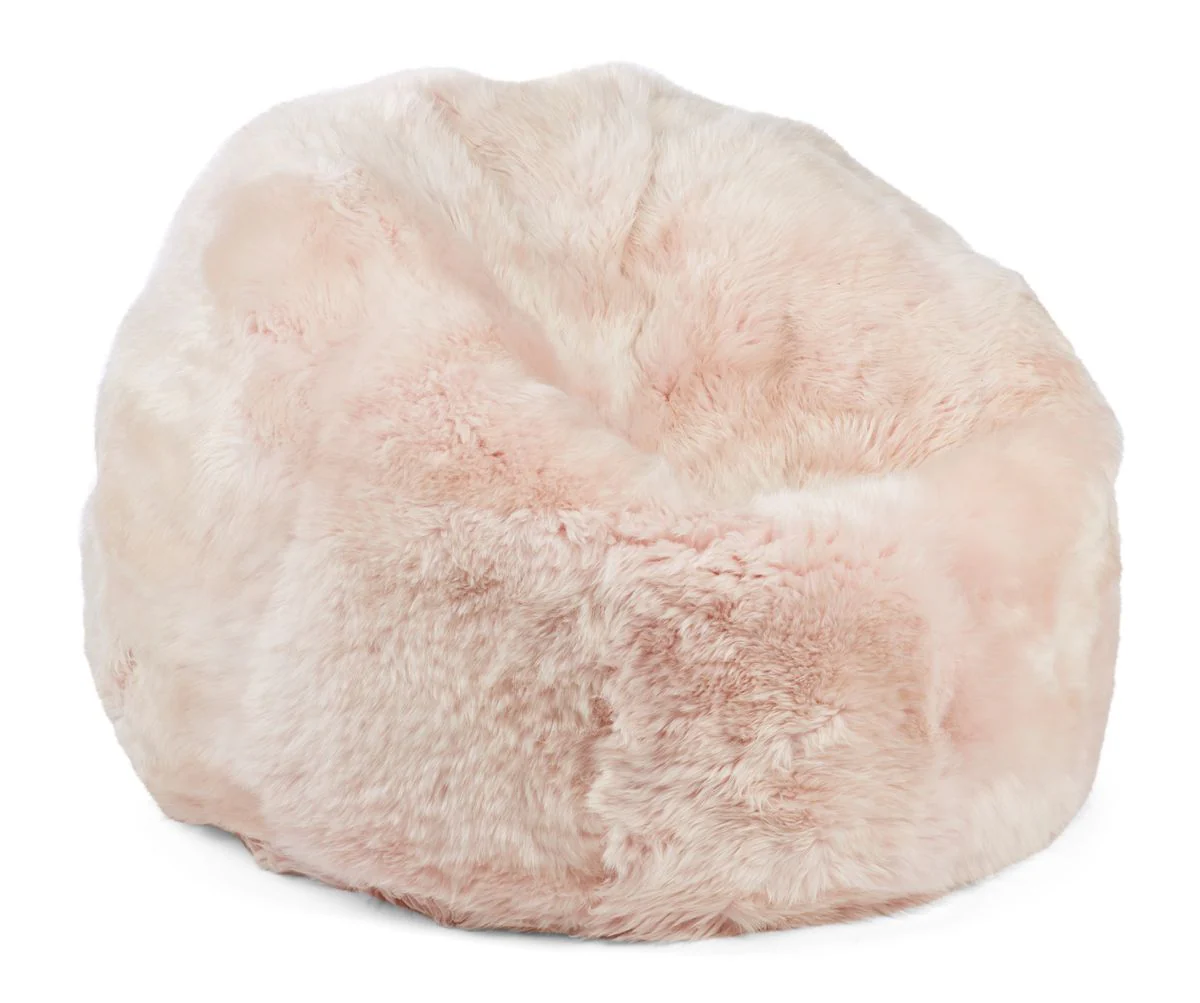 NATURES COLLECTION RUND LANGHÅRET SÆKKESTOL NEW ZEALAND LYSERØD - 75