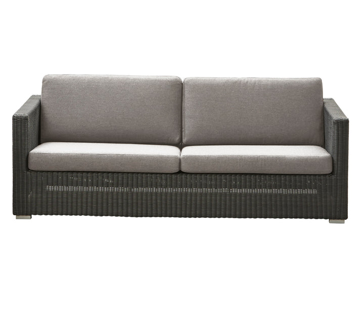 CANE-LINE CHESTER SOFA 3/PERS INKL. TAUPE HYNDER - GRAPHITE 197