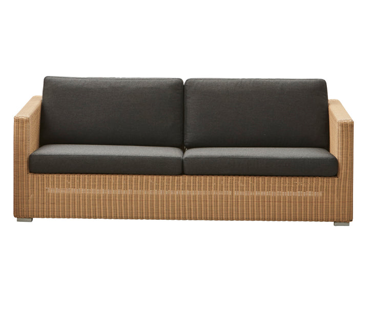 CANE-LINE CHESTER SOFA 3/PERS INKL. SORT HYNDER - NATURAL 197