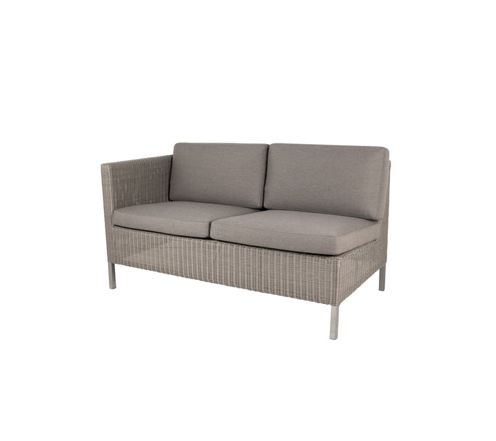 CANE-LINE DINING LOUNGE SOFA 2PERS/HøJRE MODUL - TAUPE 153