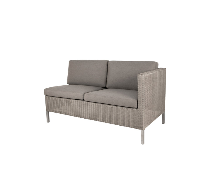 CANE-LINE DINING LOUNGE SOFA 2PERS/VENSTRE MODUL - TAUPE 153