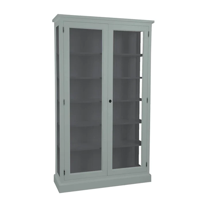 LIVINGOODIES HØJ VITRINSKAB HONFLEUR GRØN/MØRKEGRÅ - 120