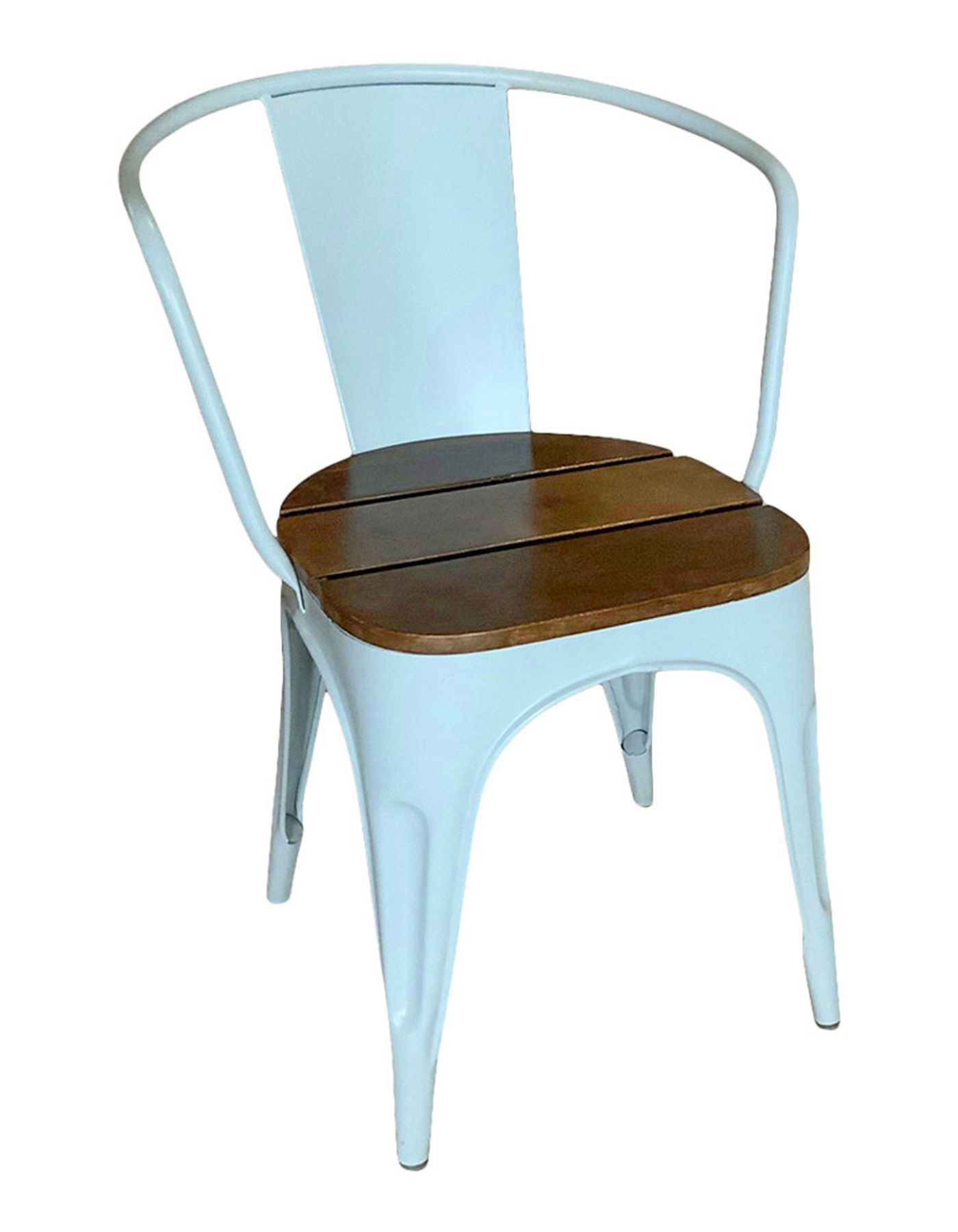 Sjælsø Nordic stol i jern/træ - lyseblå 2 stk
