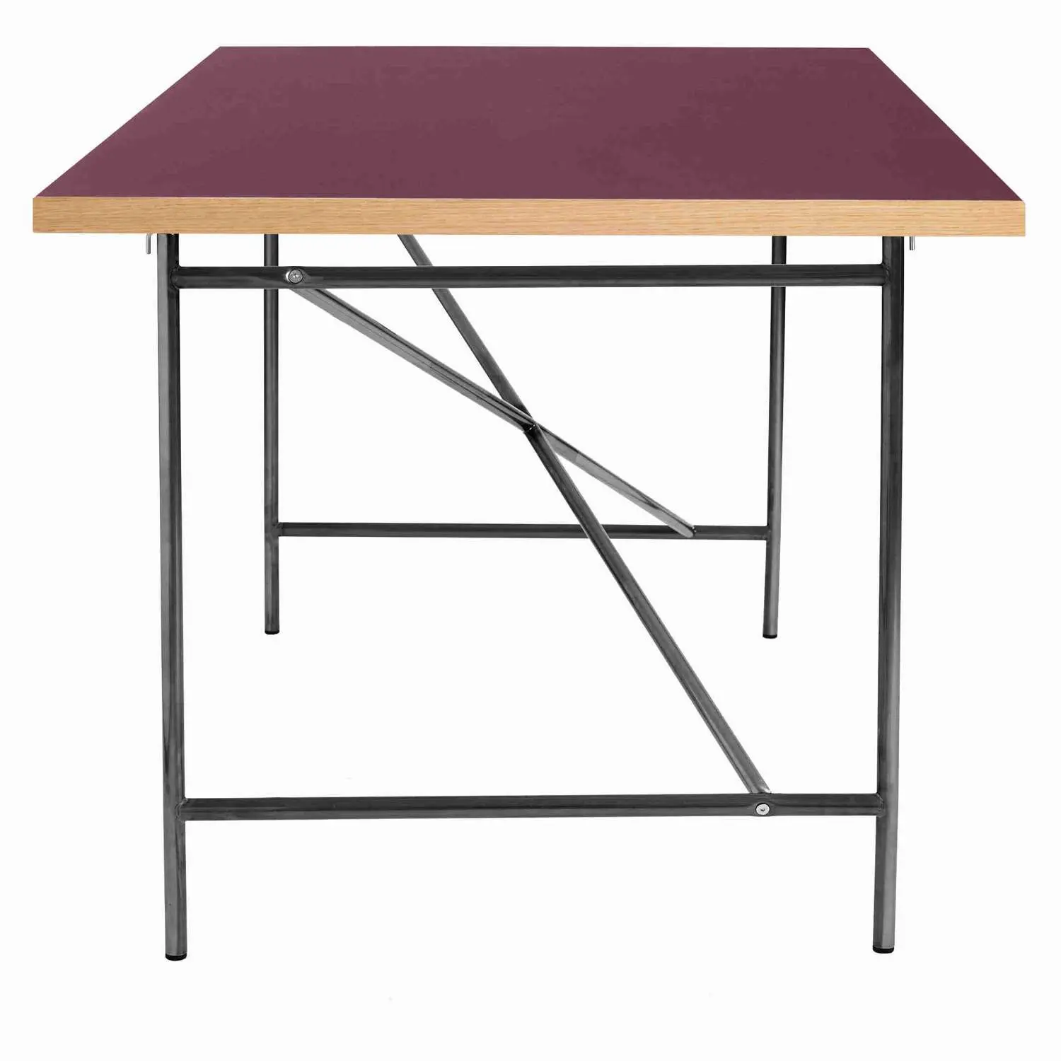 EIERMANN1 DESK BURGUNDY TABLETOP/LACQUERED FRAME PLEASE WAIT TO BE SEATED - 120
