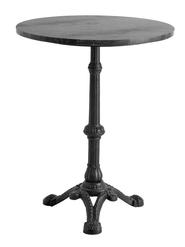 2: Addy Cafebord i jern og marmor - Sort - Ø60 cm fra Nordal