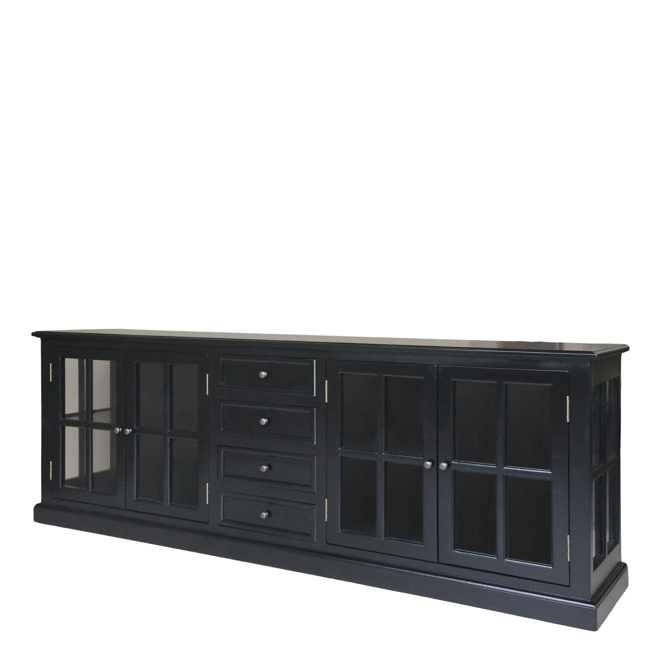 CHIC ANTIQUE MARSEILLE VITRINE M. 4 LÅGER OG 4 SKUFFER - 220